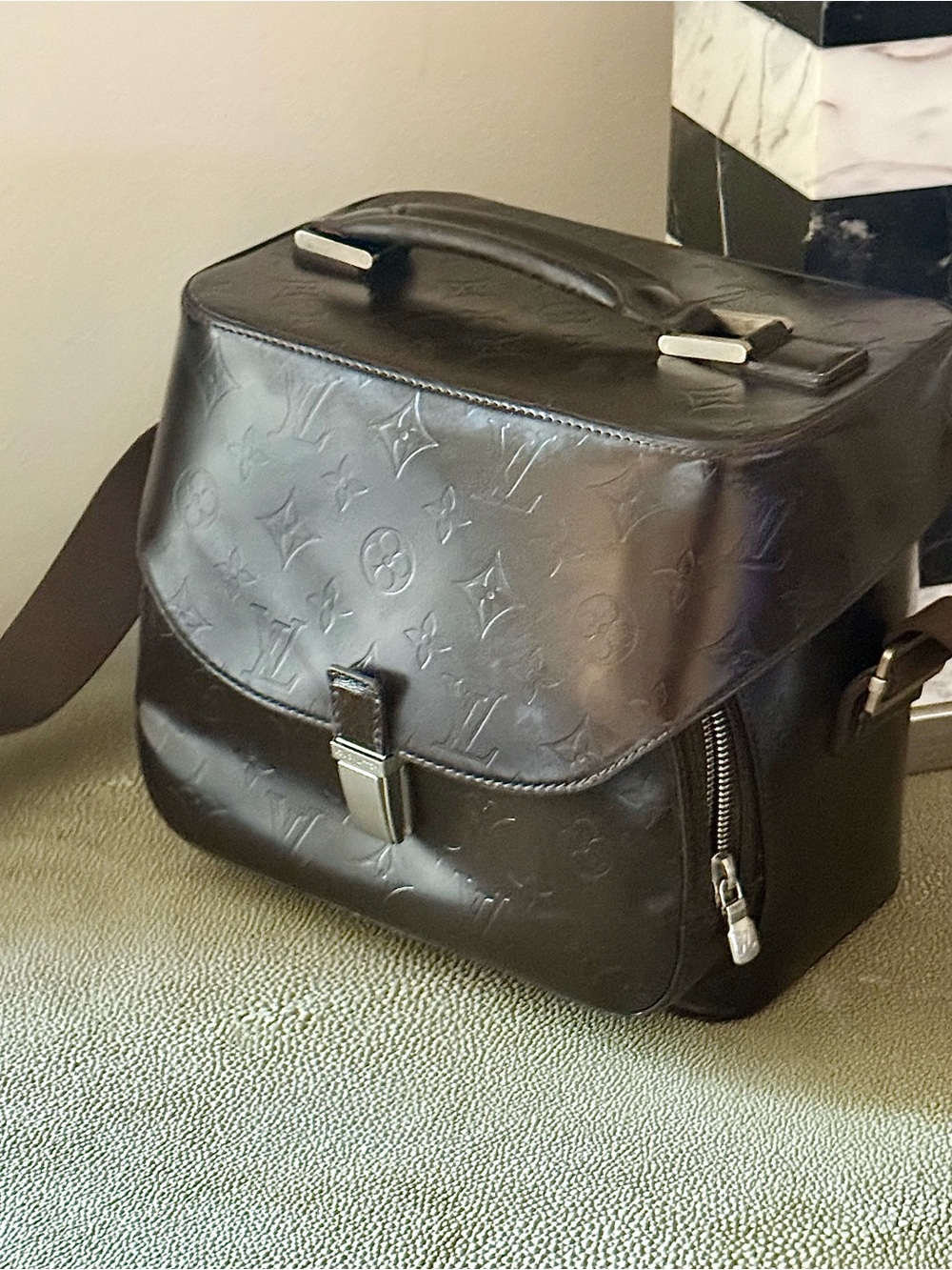 Louis Vuitton Monogram Glacé Charly Calfskin Shoulder Bag